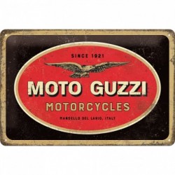Placa metalica - Moto Guzzi - Logo Motorcycles- 20x30 cm
